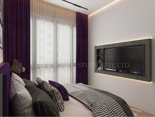 Contemporary Bedroom at treasure tampines 9