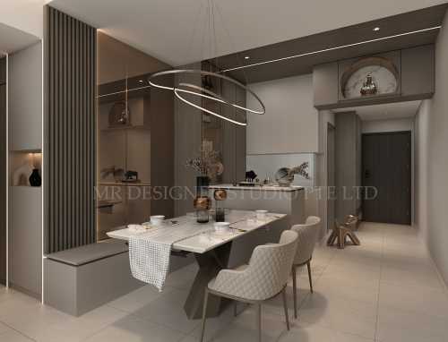 Contemporary Living Room at treasure tampines 9