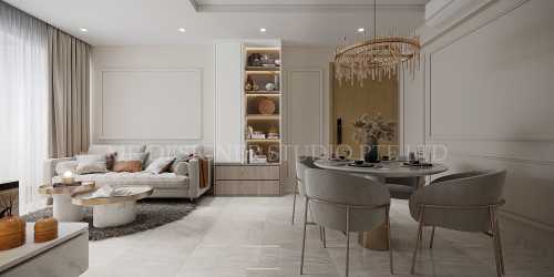 Contemporary Living Room at 81 tampines ave 1