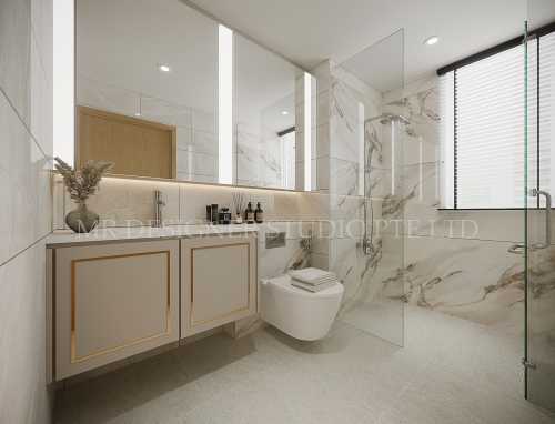 Contemporary Bathroom at 81 tampines ave 1