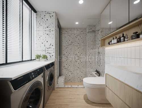 Scandinavian Bathroom at 123 rangoon road suites