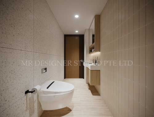 Scandinavian Bathroom at 123 rangoon road suites