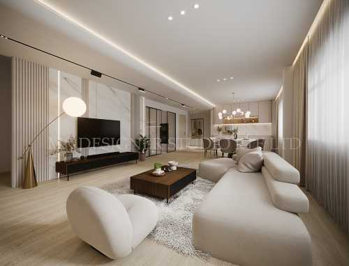 Contemporary Living Room at serangoon north 506