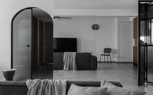 Contemporary Living Room at Sengkang West (Block 461A)