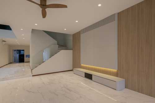Minimalist Living Room at Resale Landed @ Sembawang Hill Estate