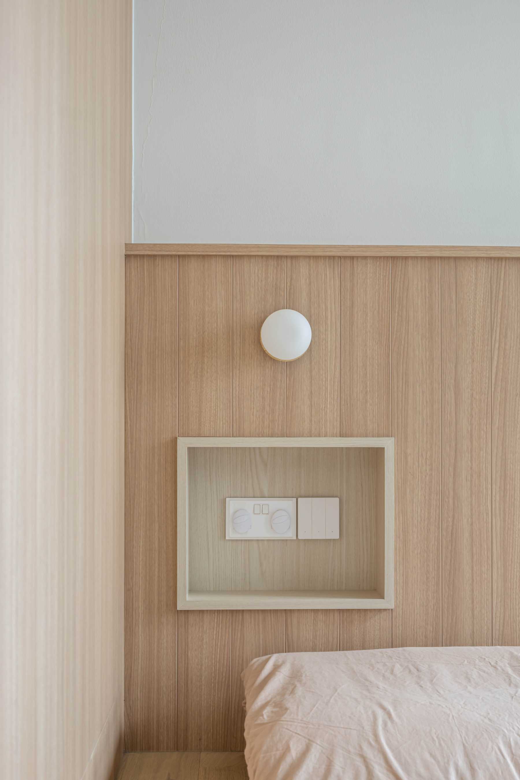 Asian Bedroom with Small Storage and Open Storage