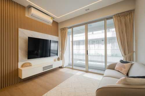 Modern Living Room at Hougang | Rosyth Ville