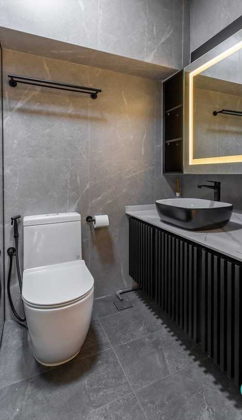 Minimalist Bathroom at Punggol Field Road