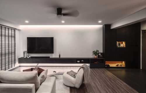 Contemporary Living Room at 287A Compassvale Crescent (Liz)
