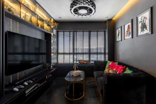Contemporary Living Room at Resale 3 Room DBSS @ Clementi