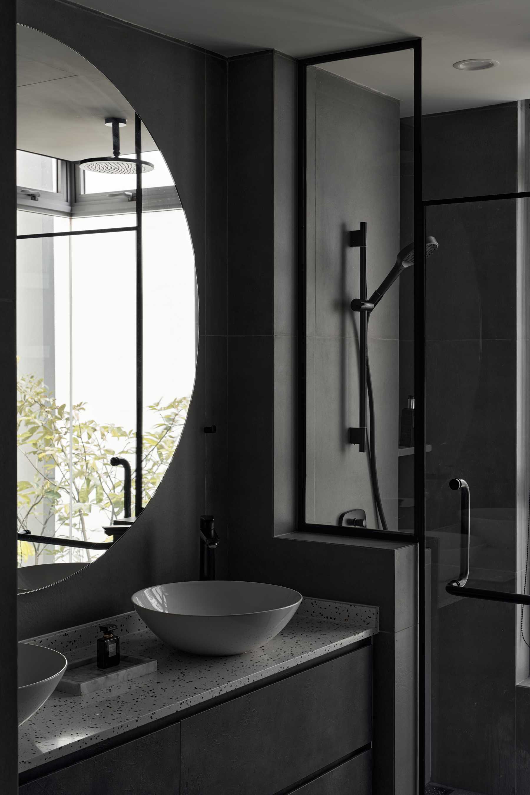 Modern Bathroom with Mirror and Bathroom Mirrors