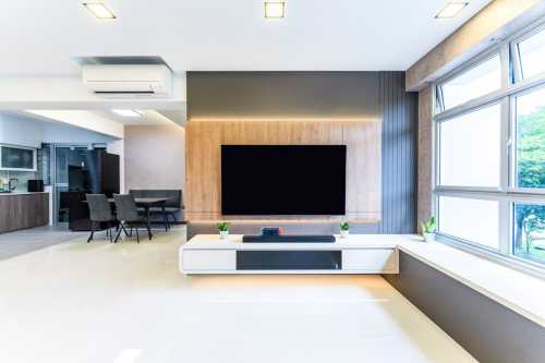 Modern Living Room at Blk 476B Yishun 5 Room BTO