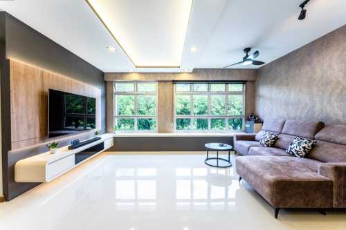 Modern Living Room at Blk 476B Yishun 5 Room BTO