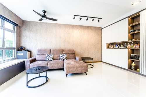 Modern Living Room at Blk 476B Yishun 5 Room BTO