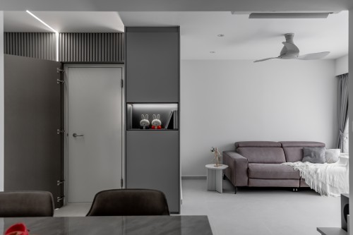 Minimalist Living Room at Marsiling Groove