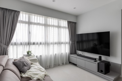 Minimalist Living Room at Marsiling Groove