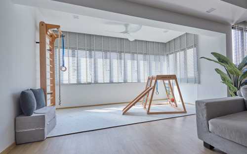 Scandinavian Gaming Room at Windy Heights