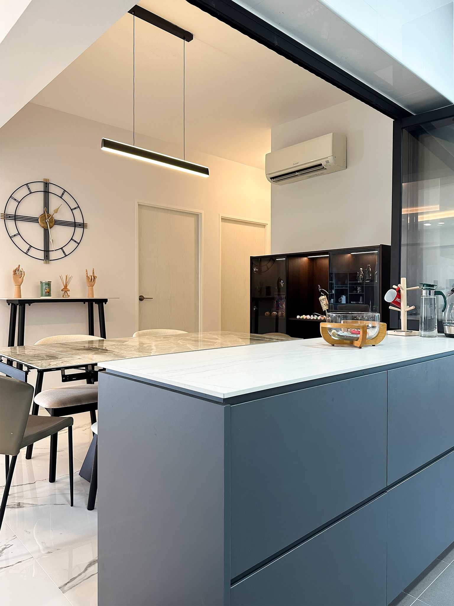 Scandinavian Kitchen with Kitchen Island and Kitchen Accessories