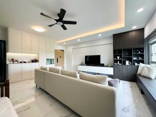 Scandinavian Living Room at Anchorvale Parkview