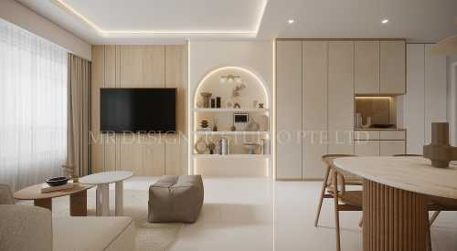 Contemporary Living Room at 132 plantation grange