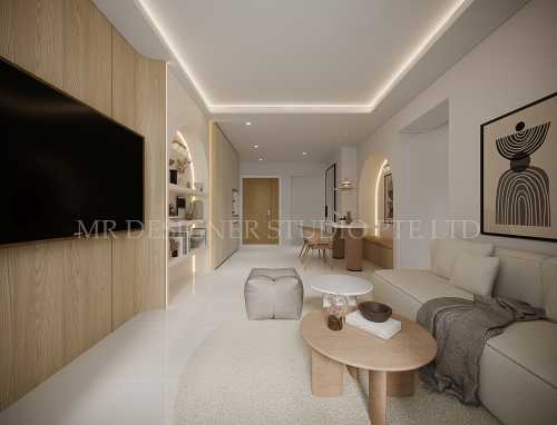 Contemporary Living Room at 132 plantation grange