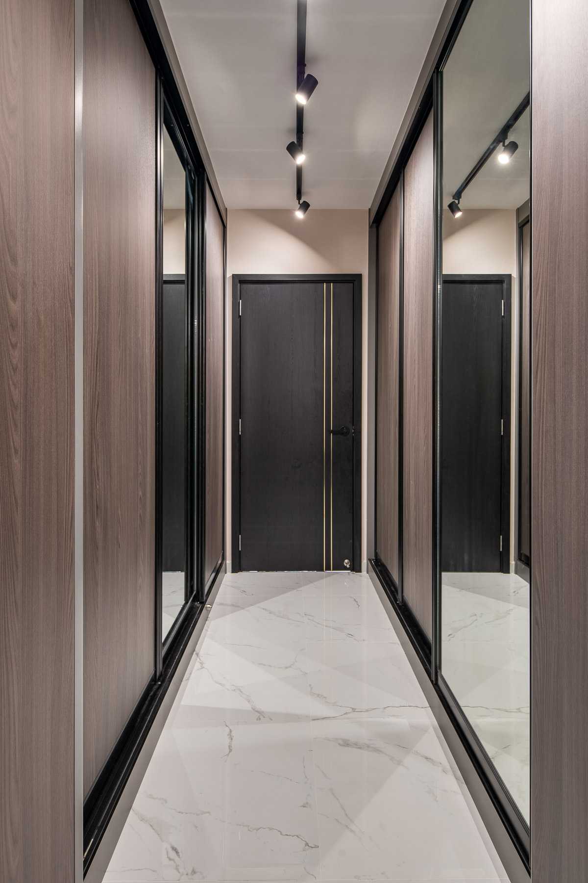 Scandinavian Bedroom with Wardrobe and Sliding Wardrobe