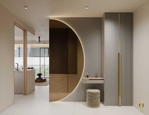 Contemporary Entryway at antares condo