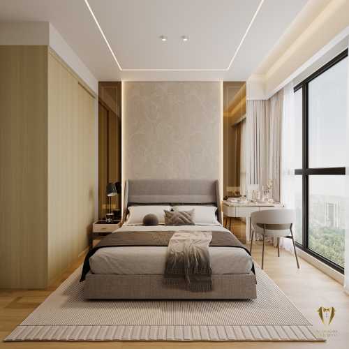 Contemporary Bedroom at antares condo