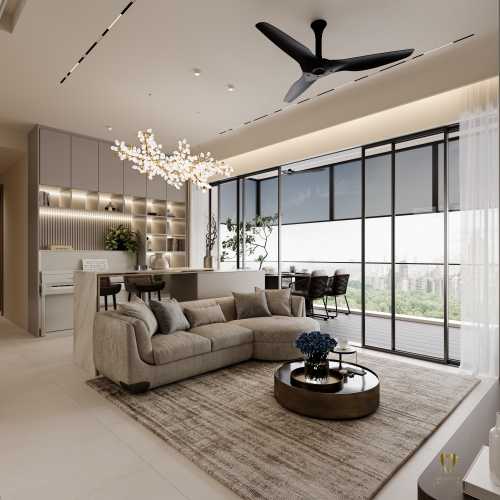 Contemporary Dining Room at antares condo
