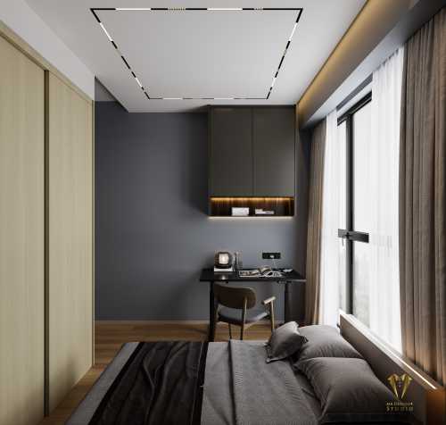 Contemporary Bedroom at antares condo