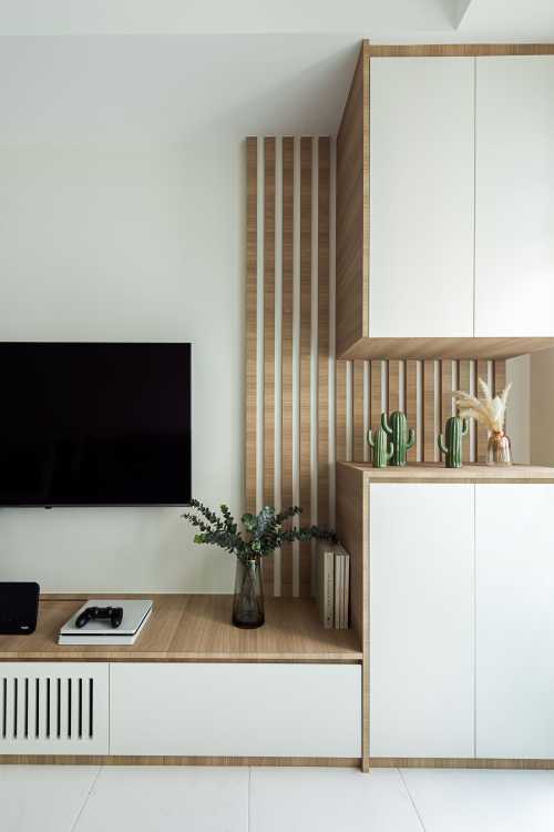 Minimalist Living Room at 211C Compassvale Lane