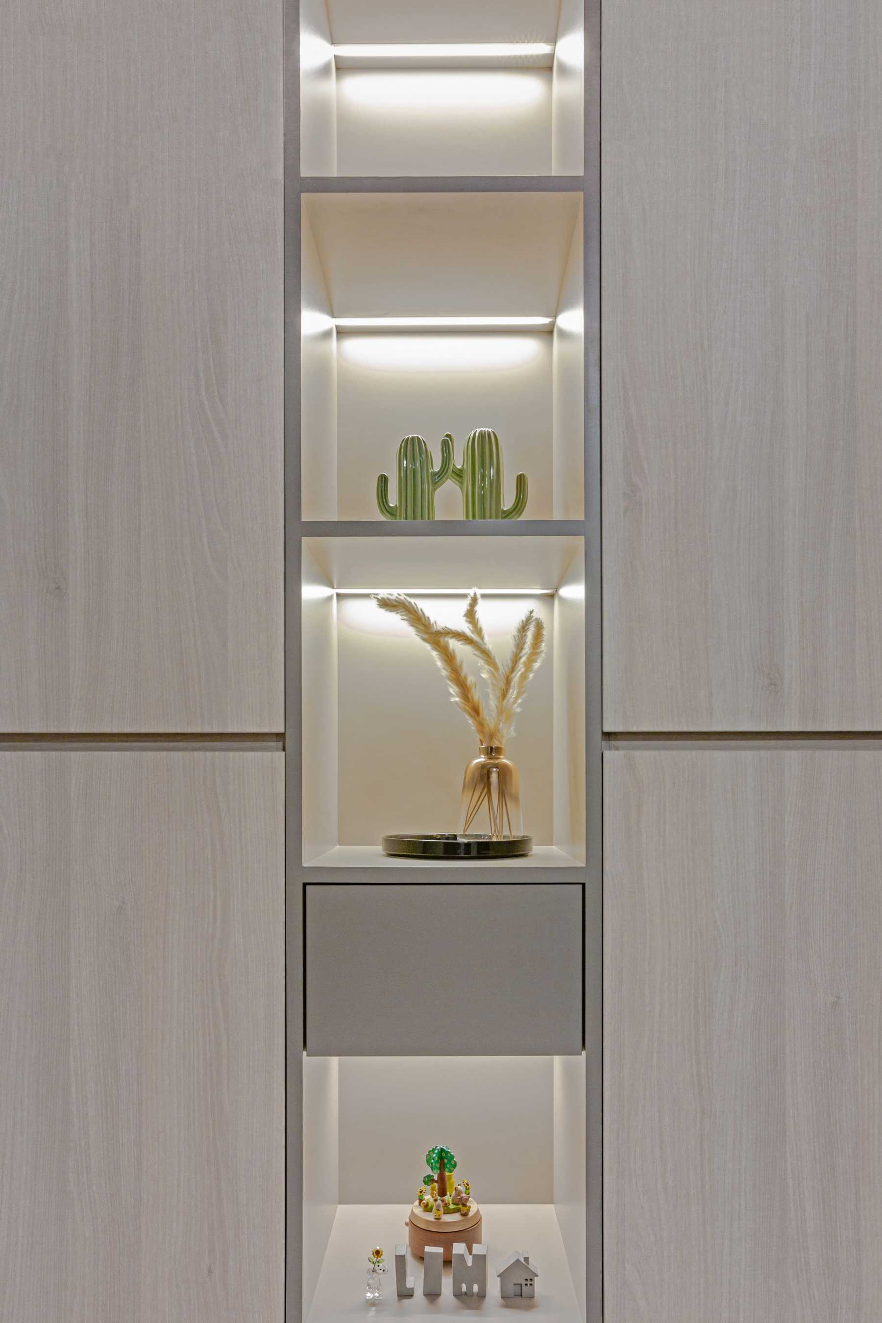 Contemporary Living Room with Homogeneous Tiles and Herringbone Tiling
