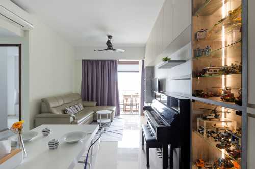 Contemporary Living Room at 133 Dnest