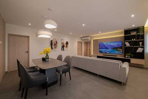 Minimalist Living Room at Resale 5 Room EA @ Jurong