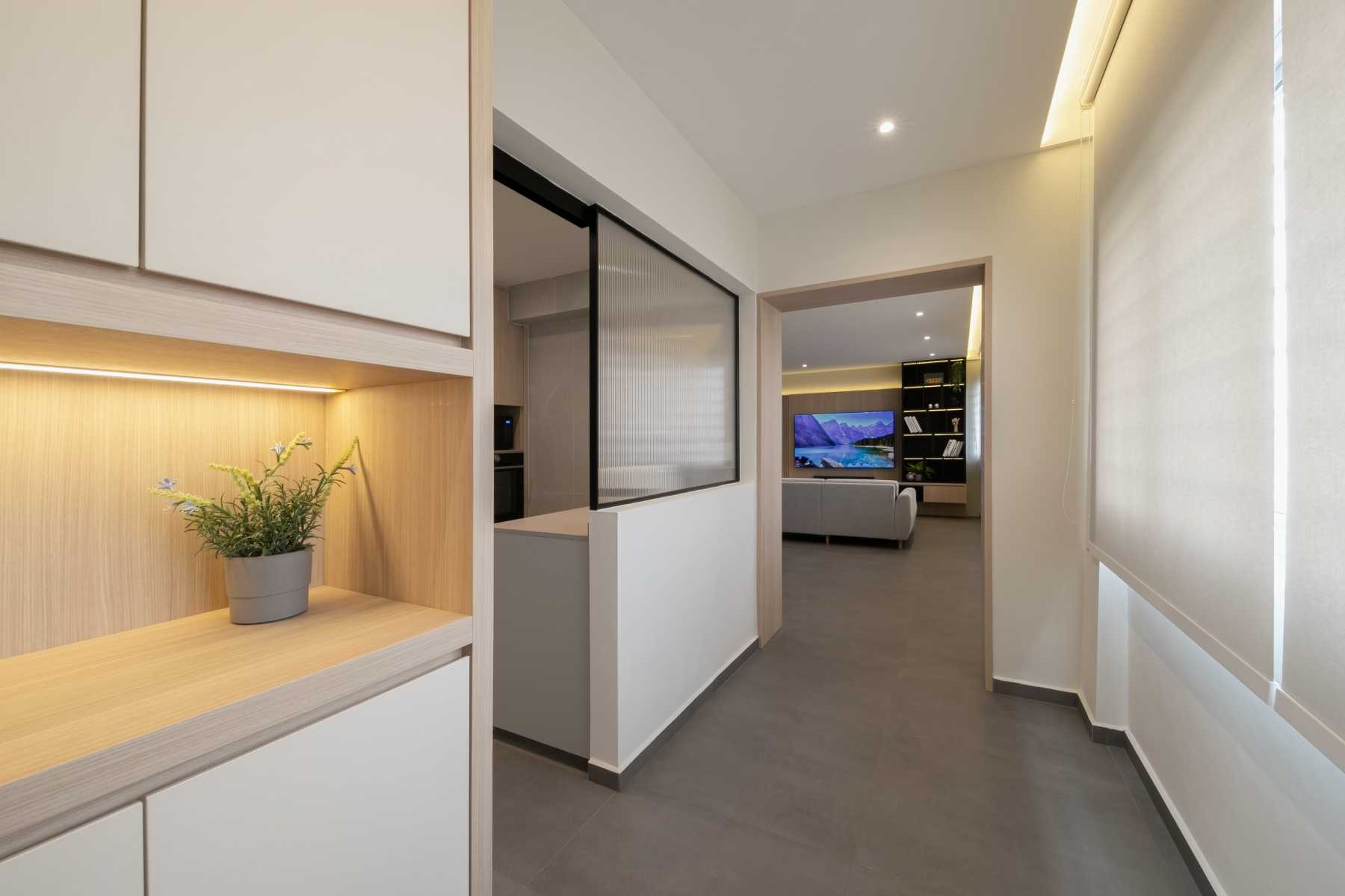 Minimalist Living Room with TV Console and Sofa