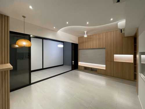 Scandinavian Living Room at The Woodleigh Residences