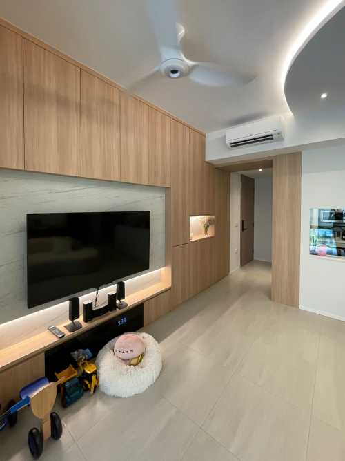 Scandinavian Living Room at The Woodleigh Residences