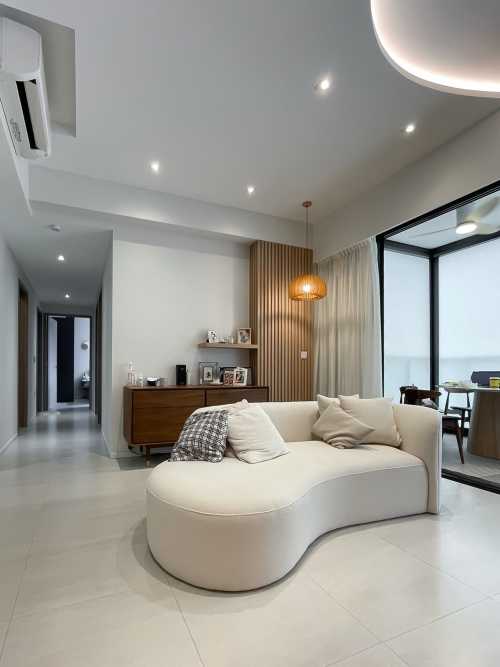 Scandinavian Living Room at The Woodleigh Residences