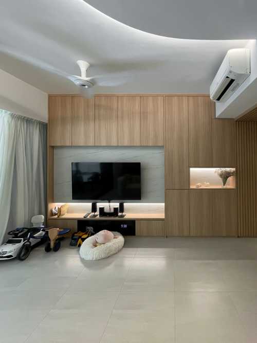 Scandinavian Living Room at The Woodleigh Residences