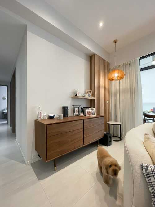 Scandinavian Living Room at The Woodleigh Residences