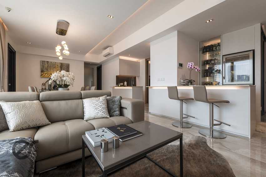 Contemporary Living Room with Sofa and Coffee Table