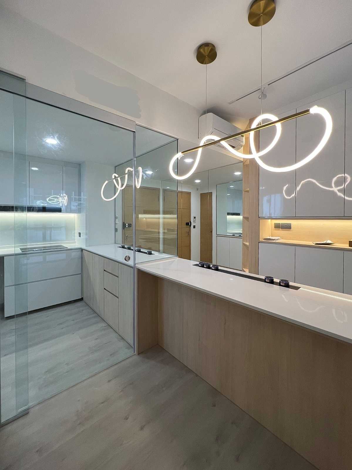 Scandinavian Kitchen with Kitchen Island and Kitchen Accessories