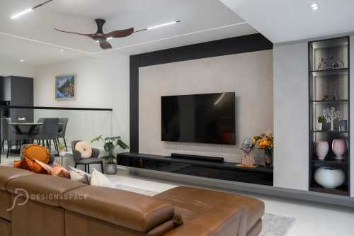 Modern Living Room at Sin Ming | Island Garden