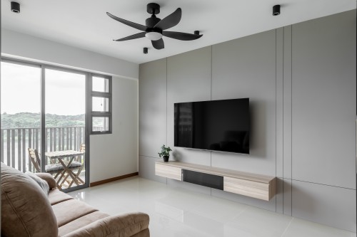 Contemporary Living Room at Punggol Drive