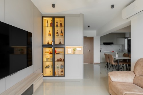 Contemporary Living Room at Punggol Drive