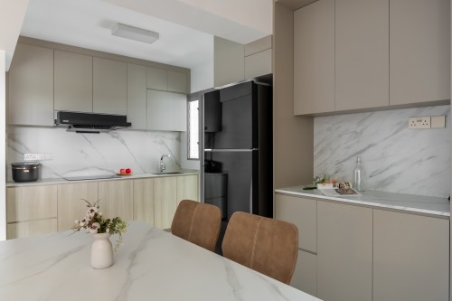 Contemporary Dining Room at Punggol Drive