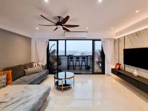 Scandinavian Living Room at Hougang