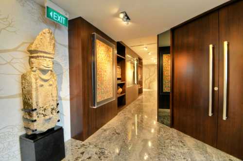 Asian Hallway at High end office design intent @ Republic plaza