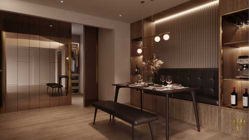 Contemporary Dining Room at 716 ang mo kio ave 6