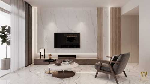 Contemporary Living Room at 8 alexandra view metropolitan